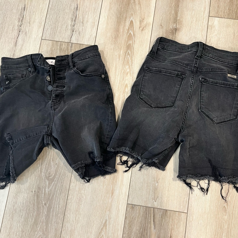KanCan Charcoal Button-Fly Shorts - 2 pairs